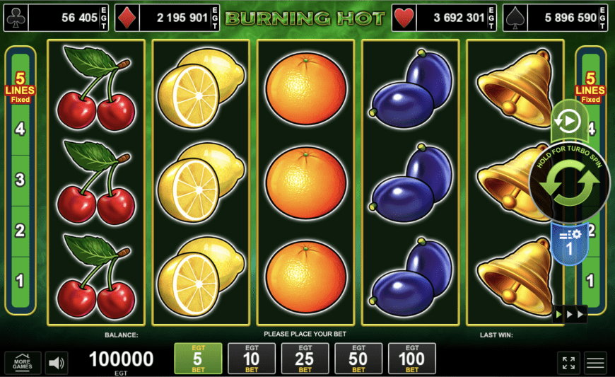 Burning Hot demo фруктовый игровой автомат онлайн